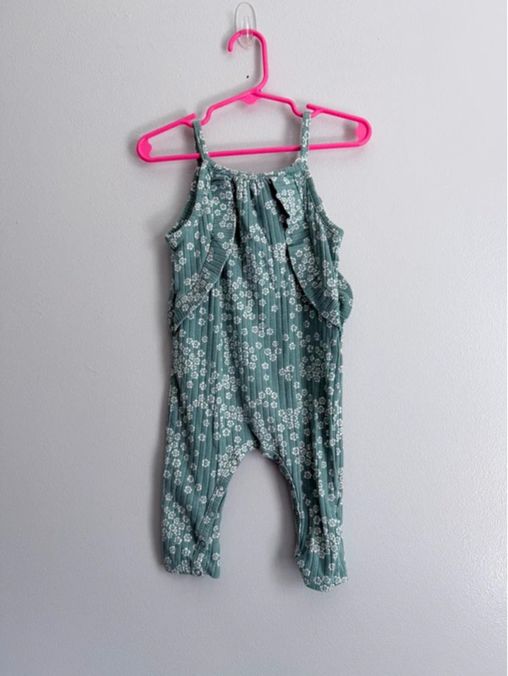 Jessica Simpson Sage Floral Ruffle Romper 12Month